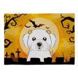 Caroline'S Treasures Bb1766Plmt Halloween Maltese Fabric Placemat, Multicolor