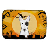 Caroline'S Treasures Halloween Bull Terrier Dish Drying Mat, 14 X 21
