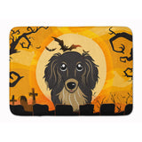 Caroline'S Treasures Halloween Longhair Black Tan Dachshund Floor Mat, 19 X 27, Multicolor