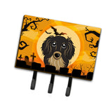 Caroline'S Treasures Bb1771Th68 Halloween Longhair Black And Tan Dachshund Leash Or Key Holder, Large, Multicolor