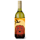 Caroline'S Treasures Halloween Longhair Red Dachshund Wine Bottle Koozie Hugger, 750 Ml, Multicolor