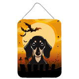 Caroline'S Treasures Halloween Smooth Black And Tan Dachshund Wall Or Door Hanging Prints Bb1773Ds1216, 16Hx12W, Multicolor