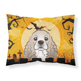 Caroline'S Treasures Bb1774Pillowcase Halloween Cocker Spaniel Fabric Standard Pillowcase, Large, Multicolor