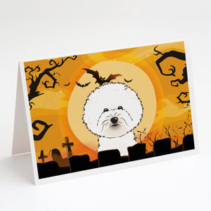 Halloween Bichon Frise Greeting Cards And Envelopes Pack Of 8