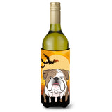 Caroline'S Treasures Halloween English Bulldog Wine Bottle Koozie Hugger, 750 Ml, Multicolor