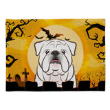 Caroline'S Treasures Bb1778Plmt Halloween White English Bulldog Fabric Placemat, Multicolor