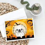 Halloween Pekingese Greeting Cards And Envelopes Pack Of 8