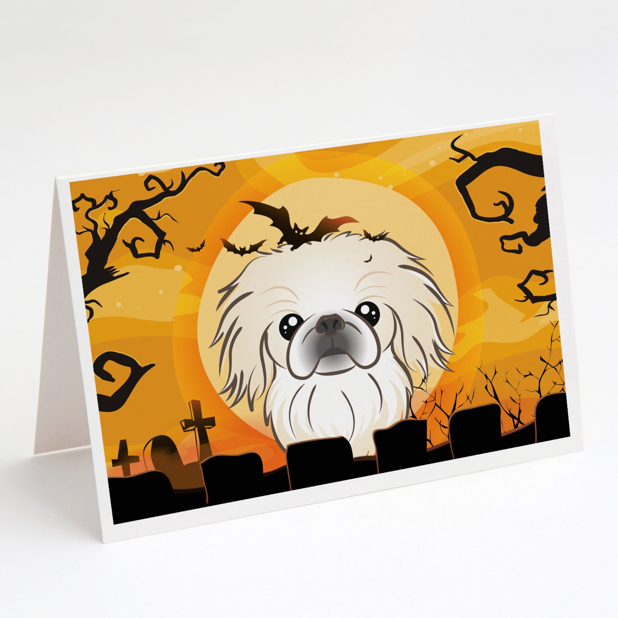 Halloween Pekingese Greeting Cards And Envelopes Pack Of 8