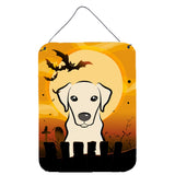 Caroline'S Treasures Halloween Yellow Labrador Wall Or Door Hanging Prints Bb1780Ds1216, 16H X 12W, Multicolor