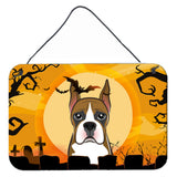 Caroline'S Treasures Halloween Boxer Wall Or Door Hanging Prints Bb1781Ds812, 8Hx12W