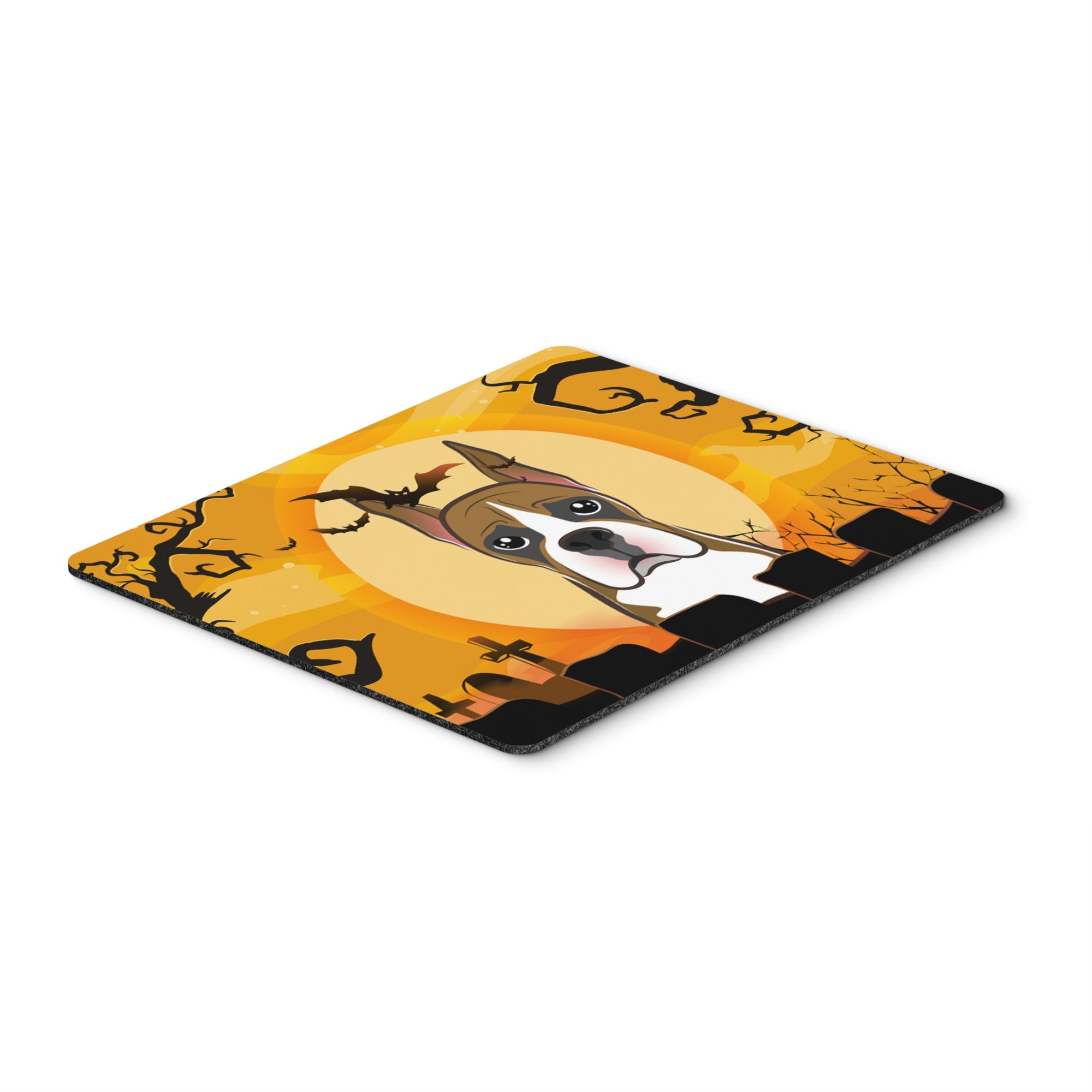 Caroline'S Treasures Halloween Boxer Mouse Pad, Hot Pad Or Trivet, Multicolor (Bb1781Mp)