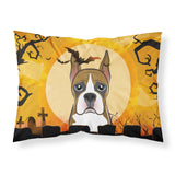 Caroline'S Treasures Bb1781Pillowcase Halloween Boxer Fabric Standard Pillowcase, Large, Multicolor