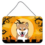 Caroline'S Treasures Halloween Shiba Inu Wall Or Door Hanging Prints Bb1783Ds812, 8Hx12W