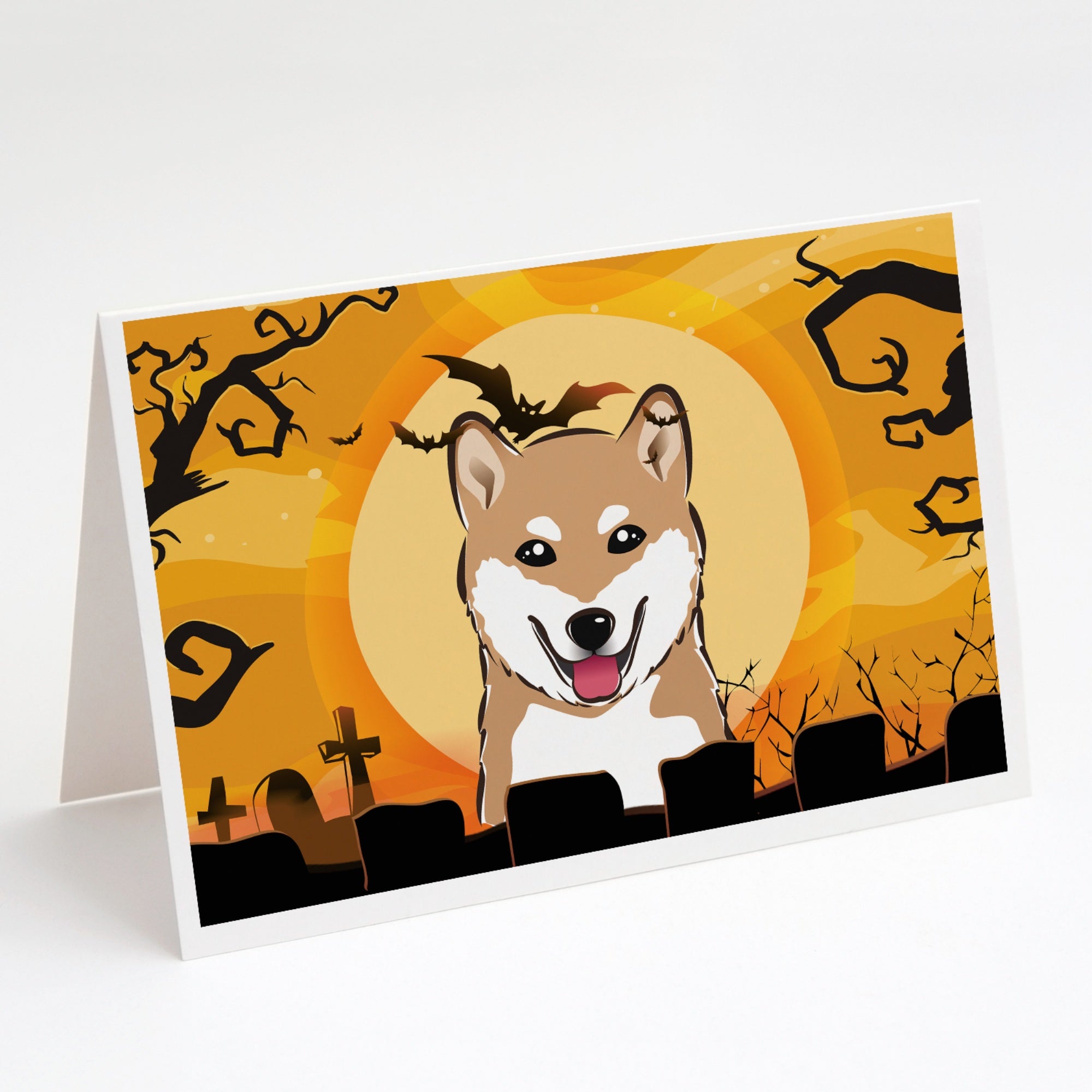 Halloween Shiba Inu Greeting Cards And Envelopes Pack Of 8