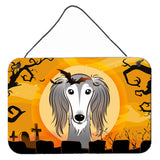 Caroline'S Treasures Halloween Saluki Wall Or Door Hanging Prints Bb1787Ds812, 8Hx12W, Multicolor
