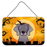 Caroline'S Treasures Halloween Weimaraner Wall Or Door Hanging Prints Bb1789Ds812, 8Hx12W, Multicolor