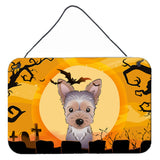Caroline'S Treasures Halloween Yorkie Puppy Wall Or Door Hanging Prints Bb1790Ds812, 8Hx12W