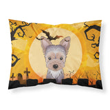 Caroline'S Treasures Bb1790Pillowcase Halloween Yorkie Puppy Fabric Standard Pillowcase, Large, Multicolor