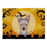 Caroline'S Treasures Bb1790Plmt Halloween Yorkie Puppy Fabric Placemat, Multicolor