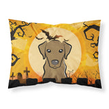 Caroline'S Treasures Bb1792Pillowcase Halloween Chocolate Labrador Fabric Standard Pillowcase, Large, Multicolor