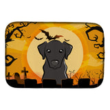 Caroline'S Treasures Halloween Black Labrador Dish Drying Mat, 14 X 21