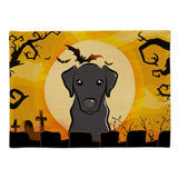 Caroline'S Treasures Bb1793Plmt Halloween Black Labrador Fabric Placemat, Multicolor