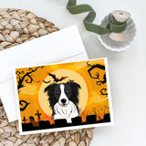 Halloween Border Collie Greeting Cards And Envelopes Pack Of 8
