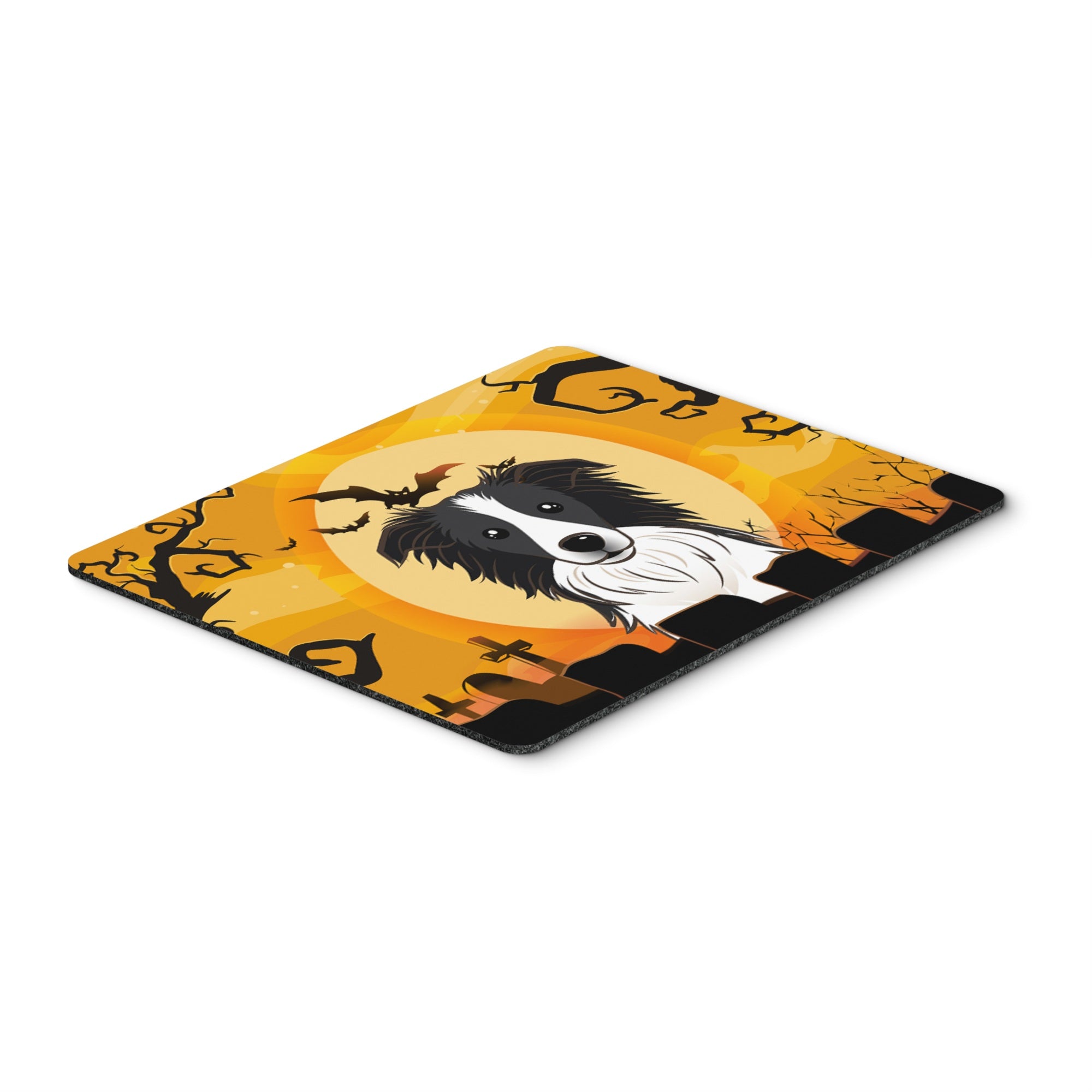 Caroline'S Treasures Halloween Border Collie Mouse Pad, Hot Pad Or Trivet, Multicolor (Bb1799Mp)