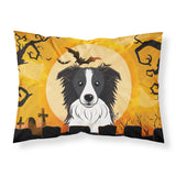 Caroline'S Treasures Bb1799Pillowcase Halloween Border Collie Fabric Standard Pillowcase, Large, Multicolor