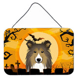 Caroline'S Treasures Halloween Sheltie Wall Or Door Hanging Prints Bb1800Ds812, 8Hx12W, Multicolor