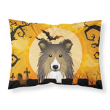 Caroline'S Treasures Bb1800Pillowcase Halloween Sheltie Fabric Standard Pillowcase, Large, Multicolor