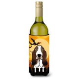 Caroline'S Treasures Halloween Basset Hound Wine Bottle Koozie Hugger, 750 Ml, Multicolor