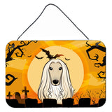 Caroline'S Treasures Halloween Afghan Hound Wall Or Door Hanging Prints Bb1802Ds812, 8Hx12W