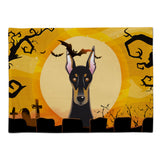 Caroline'S Treasures Bb1803Plmt Halloween Doberman Fabric Placemat, Multicolor