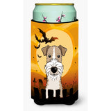 Caroline'S Treasures Halloween Wire Haired Fox Terrier Tall Boy Koozie Hugger, Multicolor