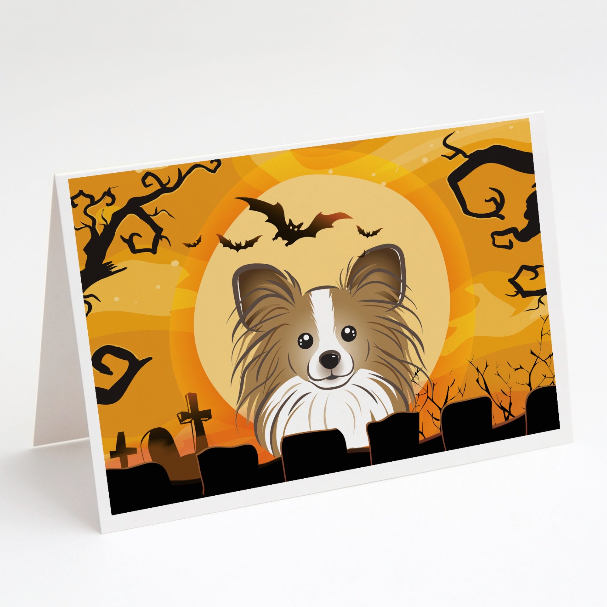 Halloween Papillon Greeting Cards And Envelopes Pack Of 8