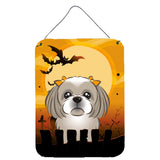Caroline'S Treasures Halloween Gray Silver Shih Tzu Wall Or Door Hanging Prints Bb1808Ds1216, 16Hx12W, Multicolor