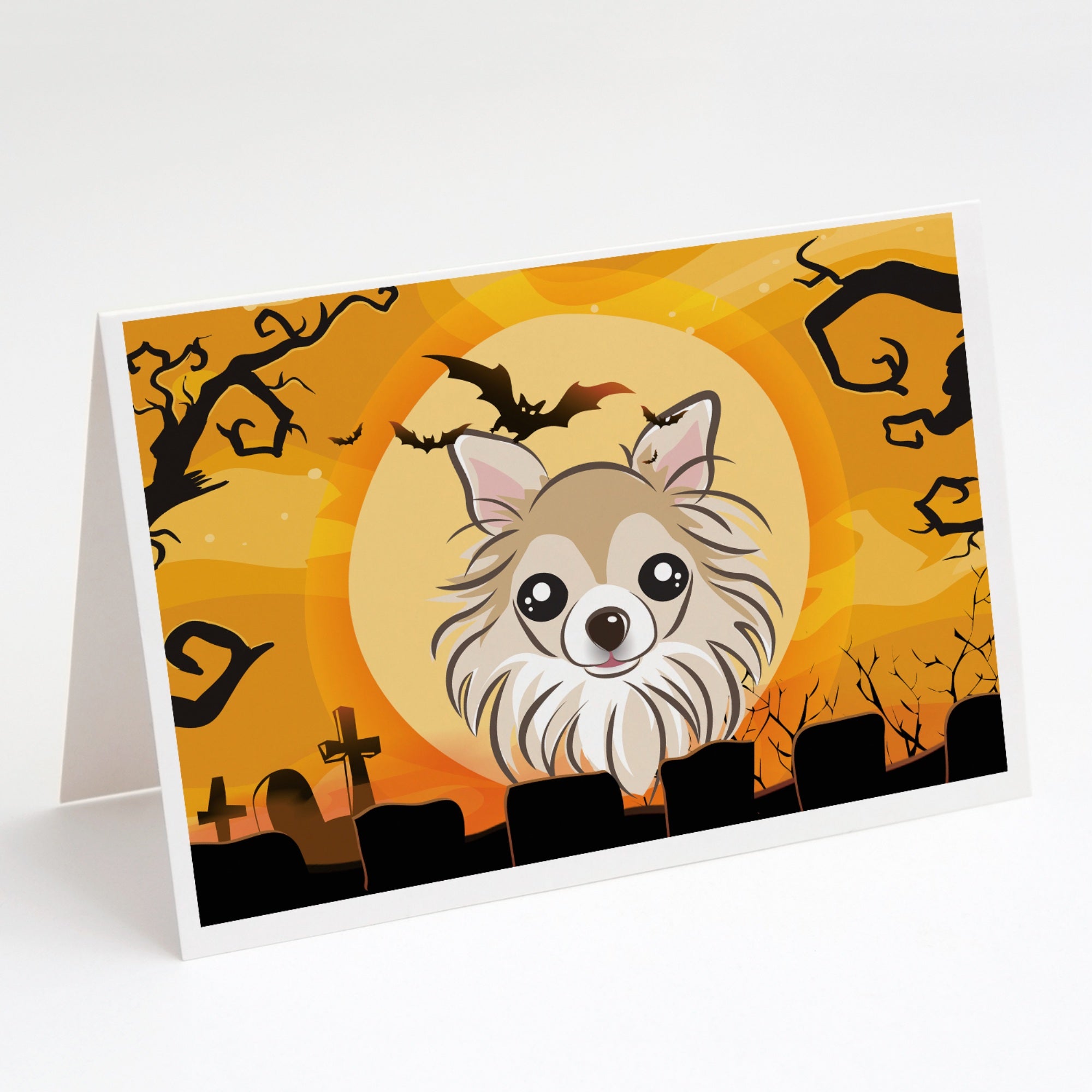 Halloween Chihuahua Greeting Cards And Envelopes Pack Of 8