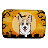 Caroline'S Treasures Halloween Sable Corgi Dish Drying Mat, 14 X 21