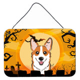 Caroline'S Treasures Halloween Red Corgi Wall Or Door Hanging Prints Bb1812Ds812, 8Hx12W
