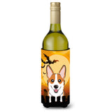 Caroline'S Treasures Halloween Red Corgi Wine Bottle Koozie Hugger, 750 Ml, Multicolor