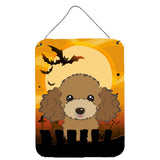 Caroline'S Treasures Halloween Chocolate Brown Poodle Wall Or Door Hanging Prints Bb1814Ds1216, 16Hx12W, Multicolor