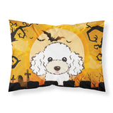 Caroline'S Treasures Bb1815Pillowcase Halloween White Poodle Fabric Standard Pillowcase, Large, Multicolor