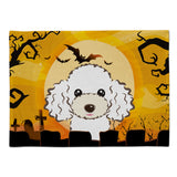 Caroline'S Treasures Bb1815Plmt Halloween White Poodle Fabric Placemat, Multicolor