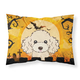 Caroline'S Treasures Bb1816Pillowcase Halloween Buff Poodle Fabric Standard Pillowcase, Large, Multicolor