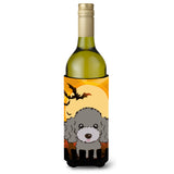 Caroline'S Treasures Halloween Silver Gray Poodle Wine Bottle Koozie Hugger, 750 Ml, Multicolor