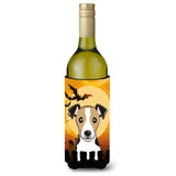 Caroline'S Treasures Bb1819Literk Halloween Jack Russell Terrier Wine Bottle Koozie Hugger, 750 Ml, Multicolor