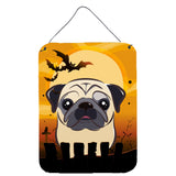 Caroline'S Treasures Halloween Fawn Pug Wall Or Door Hanging Prints Bb1820Ds1216, 16Hx12W, Multicolor