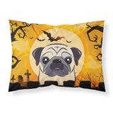 Caroline'S Treasures Bb1820Pillowcase Halloween Fawn Pug Fabric Standard Pillowcase, Large, Multicolor