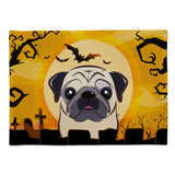 Caroline'S Treasures Bb1820Plmt Halloween Fawn Pug Fabric Placemat, Multicolor